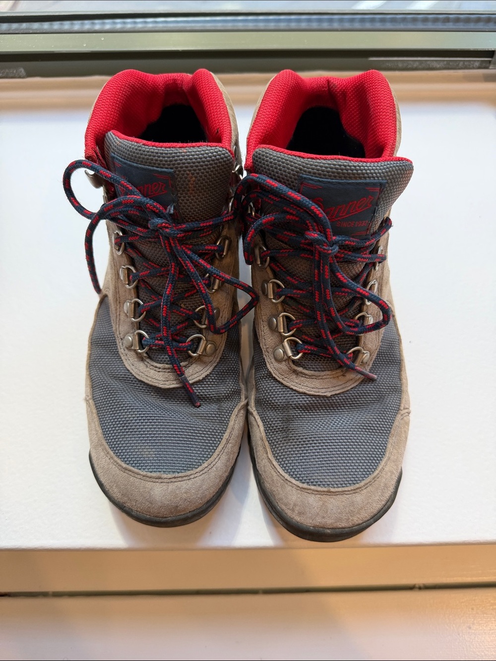 Danner Gray and Red Women's Hiking Boots